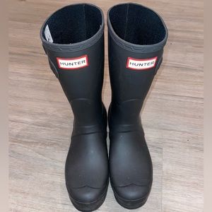 Hunter Original Short Matte Rain Boot Black Size US Women’s 8